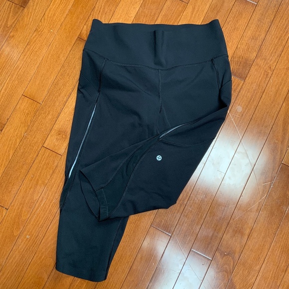 Lululemon Pace Perfect Crop Legging Black size 10 - Picture 1 of 2